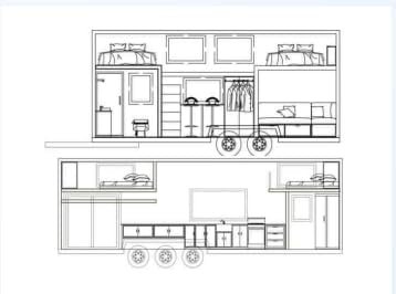 3 Bedroom Modular Container House On Wheels