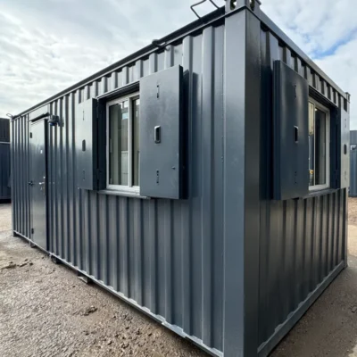 21x8ft Container Office Cabin | Portable Anti-Vandal Building